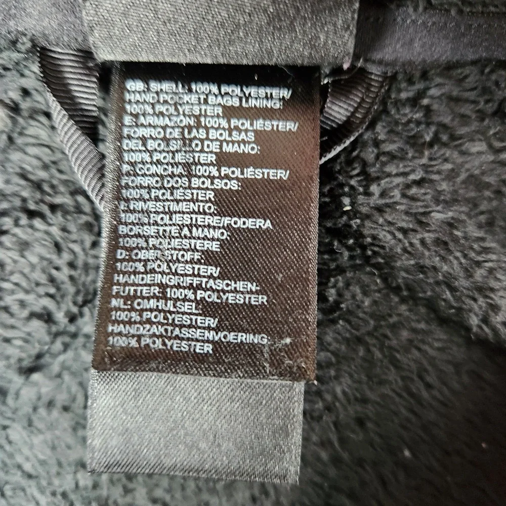 The North Face Osito Fleece Jacket Girls M Black Pink Full Zip Warm Soft Coat